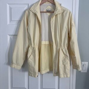 Vintage Cherokee butter yellow lightweight high collar cinched jacket